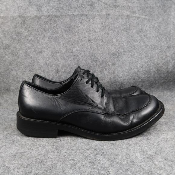 Banana Republic Shoes Mens 9.5 Derby Oxford Black Leather Moc Toe Dress Formal main image 7